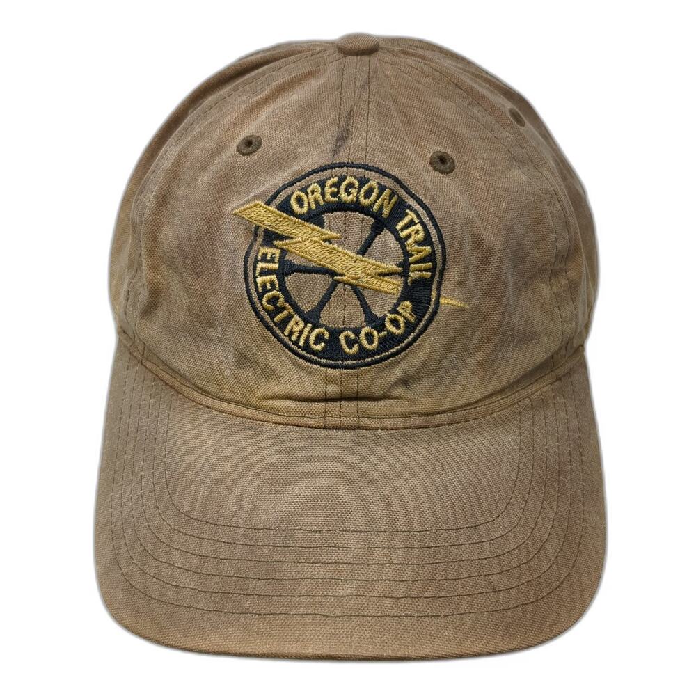 Richardson Baseball Cap Brown One Size Oregon Trail Electric Co-Op Logo Hat